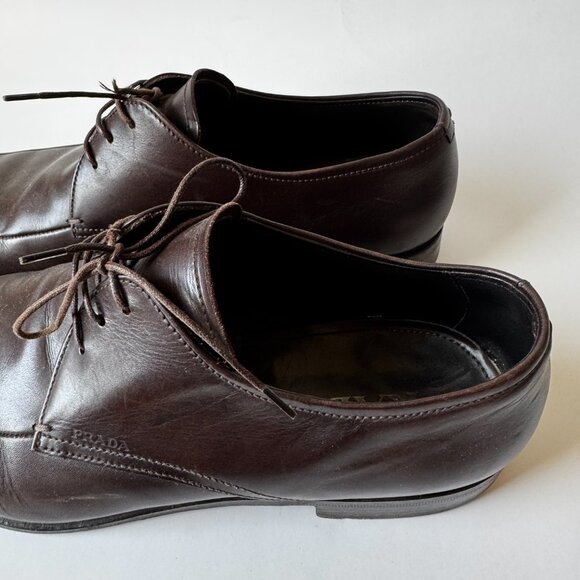 Men's Prada Dress Shoes Size 8 dark brown - Picture 14 of 16